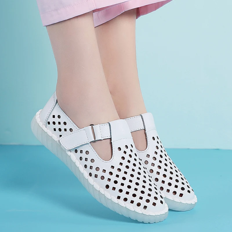 Туфли женские прогулочные мягкий мокасин с круглым носком из микрофибры плоская