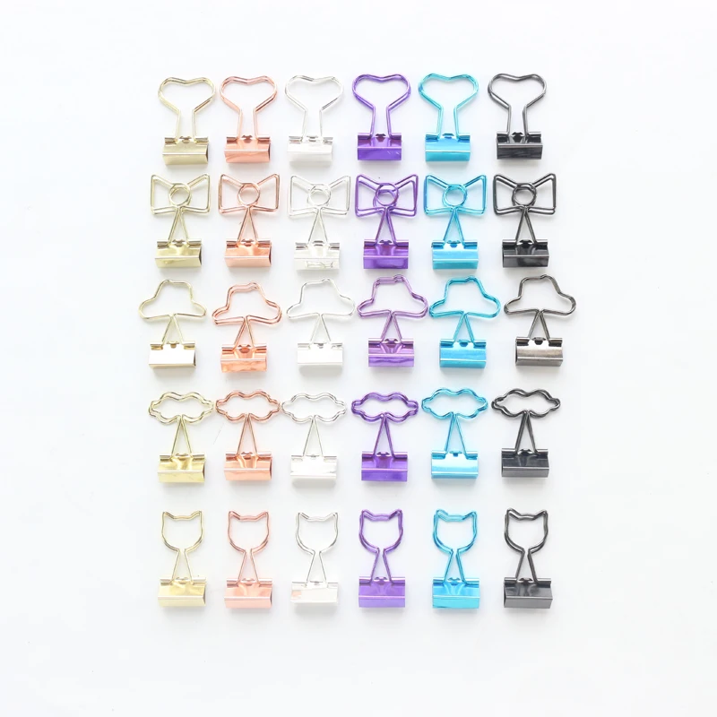 Domikee милые корейские разноцветные офисные и школьные металлические зажимы скобы