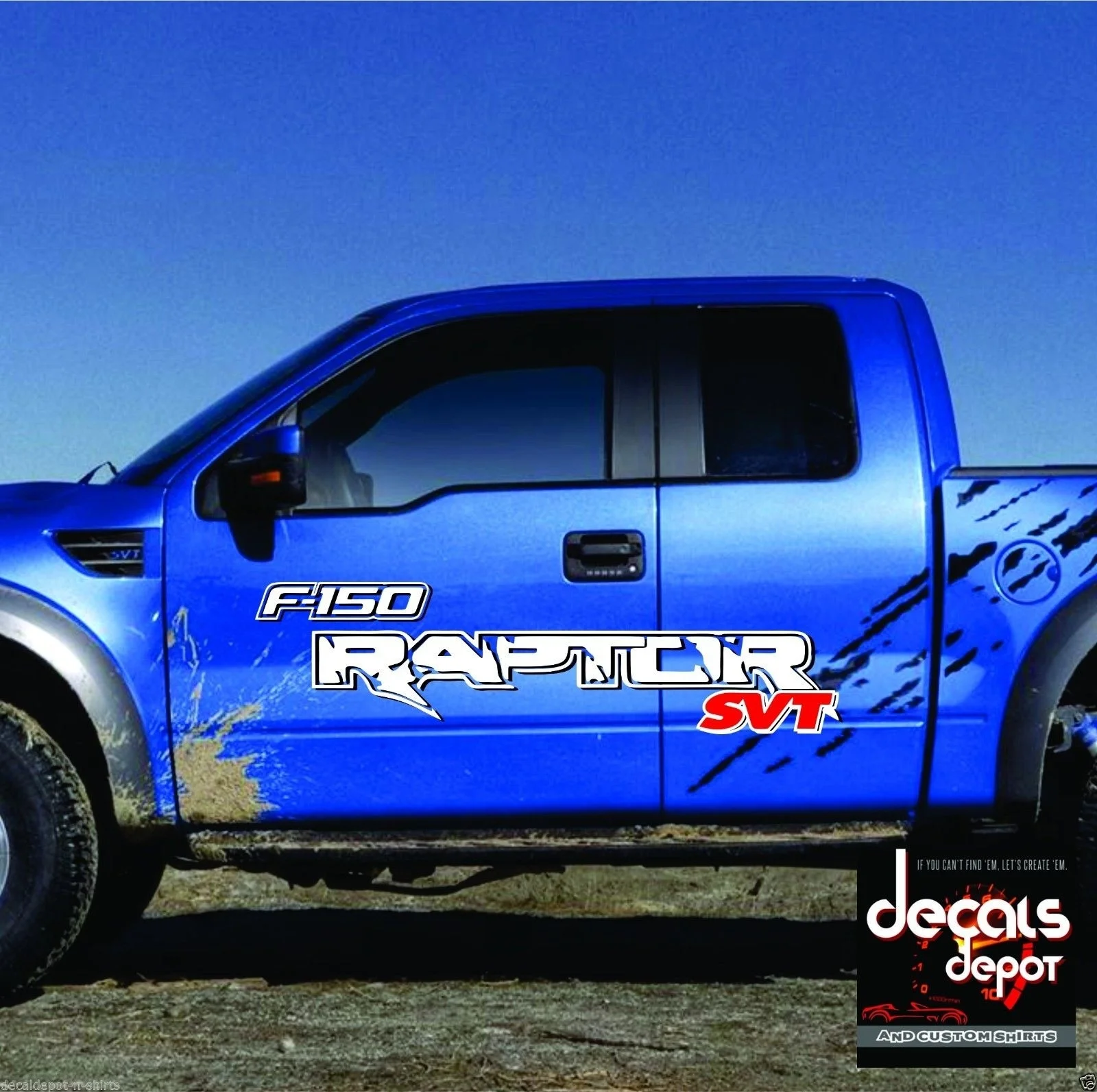 Для (2 шт.) F 150 SVT Raptor Fender Door Bed Vinyl Graphics stickers F150 Ford SVT|Наклейки на автомобиль| |