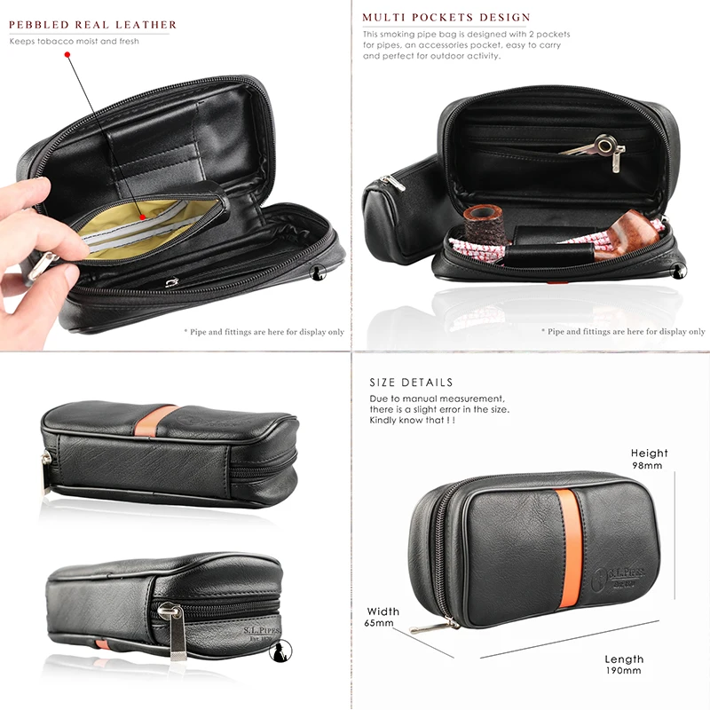 ⑨ Набор курительных труб + деревянные хьюмидоры трубные мешочки с бесплатными