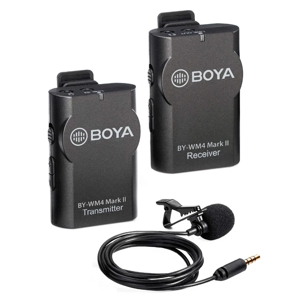 BOYA BY-WM4 Mark II BY-WM4 Pro K1/K2 беспроводной конденсаторный микрофон петличный нагрудный микрофон для интервью для камер iPhone Canon Nikon