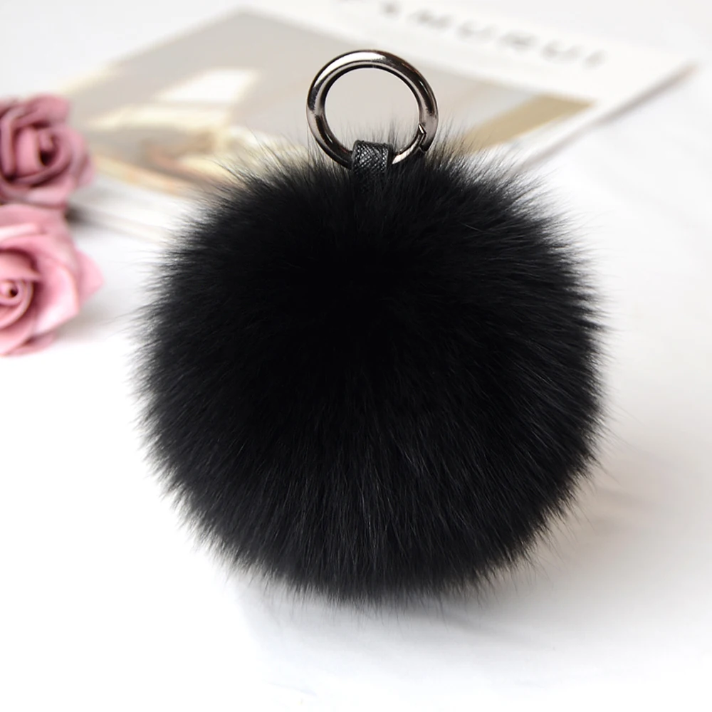 2020 роскошный большой Размеры 15 см натуральный шарик из меха лисы помпонами для