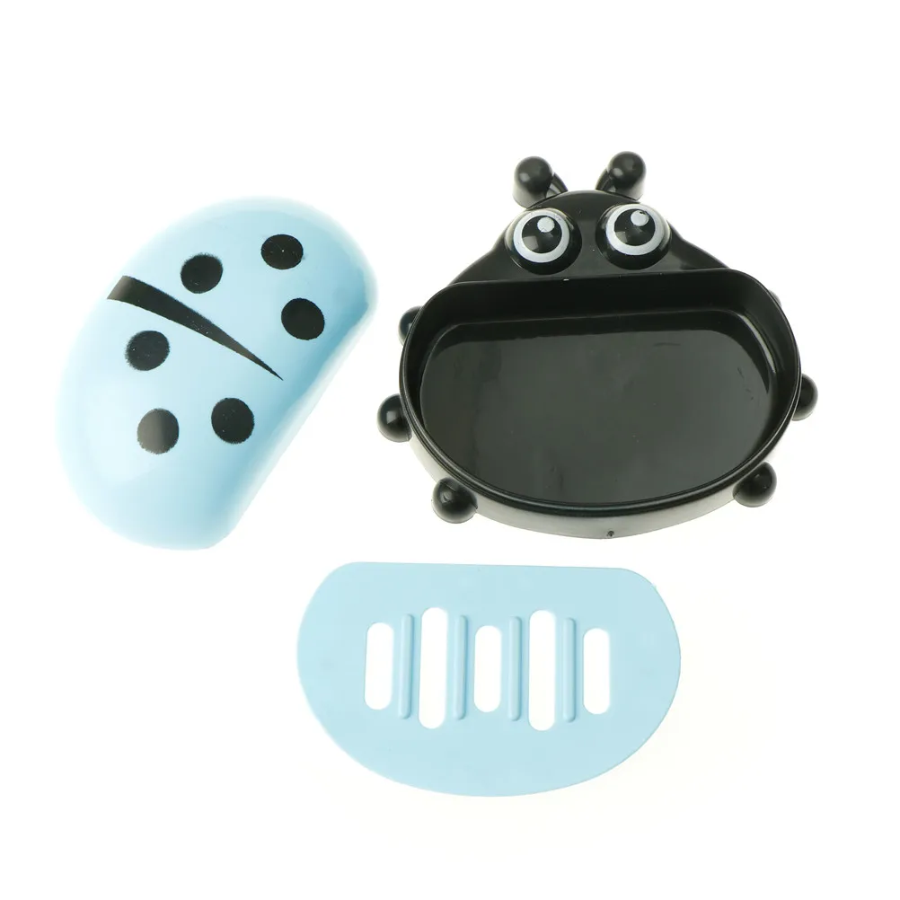 

Colorful Ladybug Plastic Travel Soap Dish Box With Corver Bathroom Soap Organizer Holder Case Hot Sale