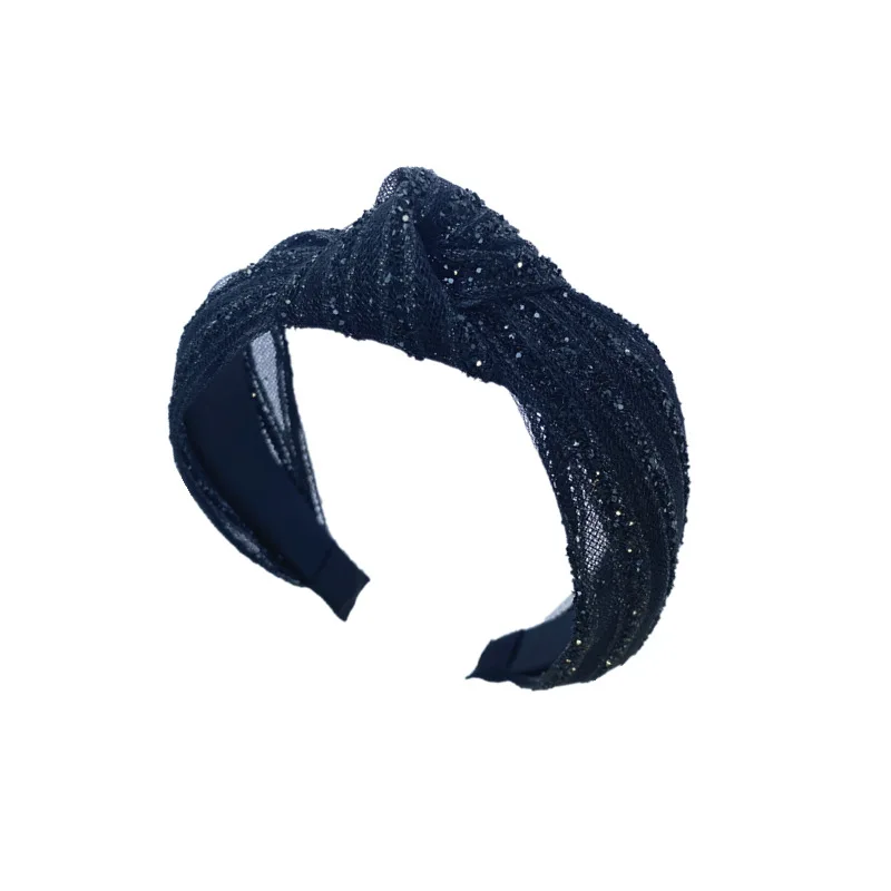 

Korean Elegant Fashion Hair Accessories Girls Hairband Lace Fabric Organza Knot Hair Hoop Bezel Headress Women Headband diademas