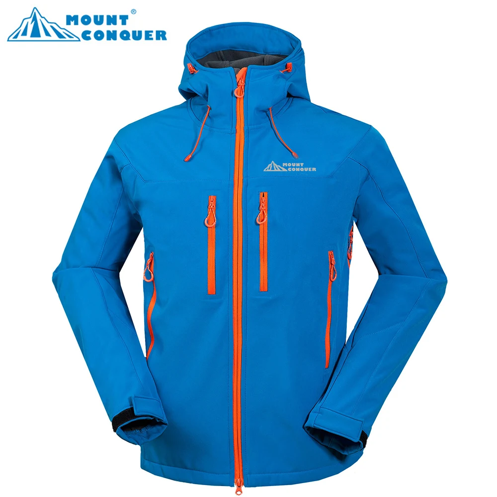 

MOUNT CONQUER Men new soft shell jacket men's tactical windproof waterproof jacket men's outdoor mountaineering jacket warm