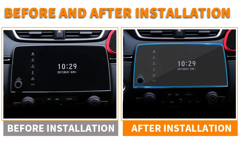 For Honda CRV CR-V Instrument panel navigation display tempered protective film control car GPS screen stickers i