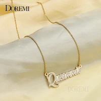 doremi bling personalized name necklace pendants for women custom jewelry iced out initial choker custom initial necklace