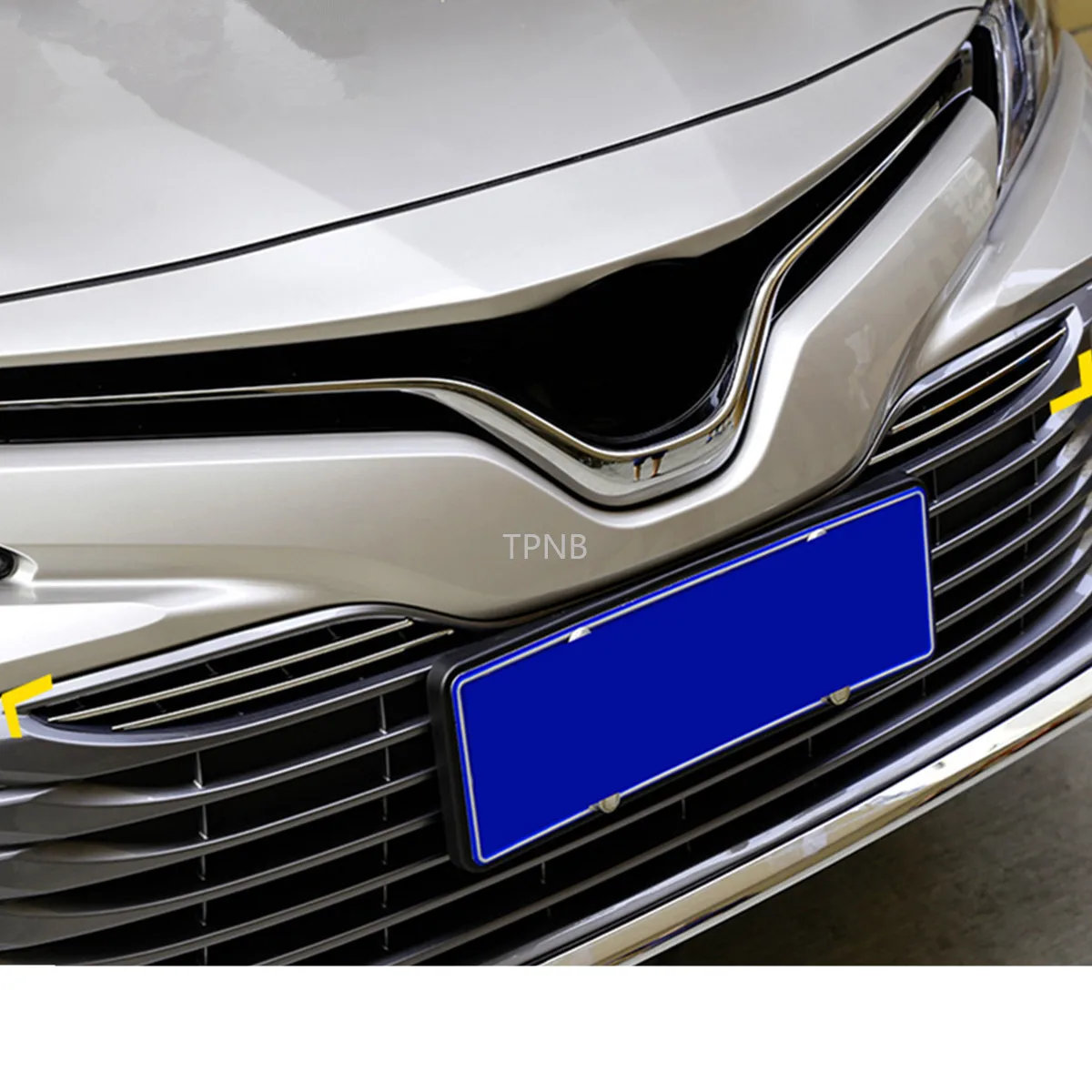 Для Toyota Camry Передняя решетка сетки Нержавеющая сталь отделочная полоса Стикеры передняя решетка под давлением автомобилей Средства для укладки волос 4 шт./компл