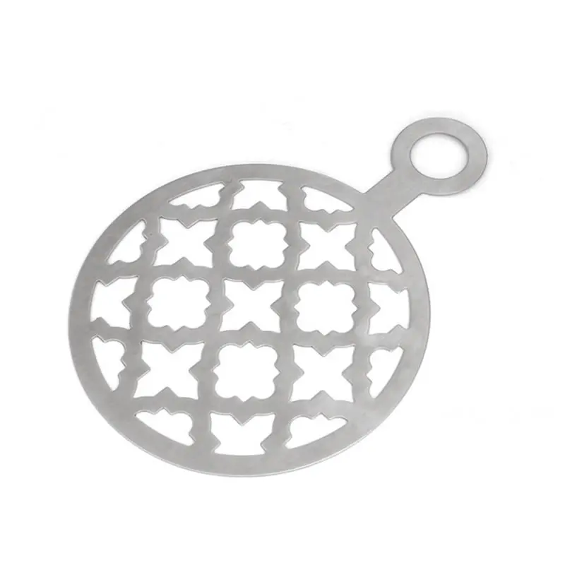 Silver OBR из нержавеющей стали кофе капучино бариста искусство трафареты пены спрей шаблон DIY кофе латте украшения аксессуары для кофе - Цвет: Silver