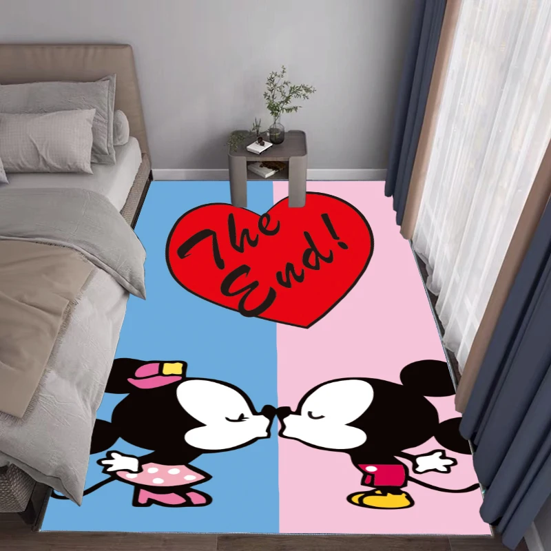 

Flannel Living Room Carpet Door Mat Mickey Minnie Mouse Bathroom Rug Kitchen Carpets Bedroom Floor Absorbent Outdoor Doormat