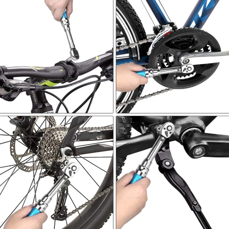 

1/4Inch 1-25NM Click Adjustable Torque Wrench Bicycle Repair Tools Kit Set Tool Bike Repair Spanner Hand Tool Set