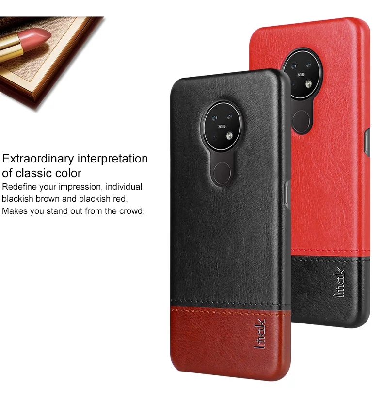 Роскошные Чехлы Imak Ruiyi для Nokia 7 2 чехол 6 тонкая задняя крышка телефона Жесткий