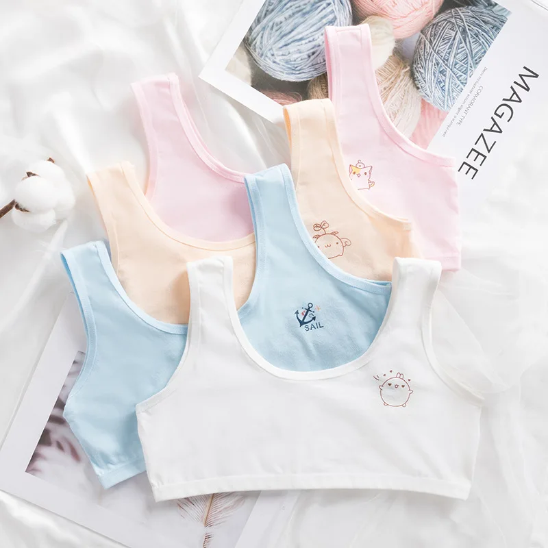 

Girls First Bra Kids Bra Tops 5-16Y Teenage Girls Bra Toddler Girl Training Bra Without Sponge Pad School Children Underwear