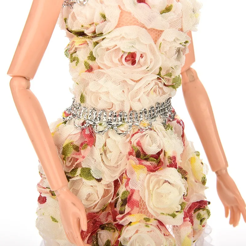 

BESTIM INCUK New Fashion Flower Doll Dresses Package Hip Skirt For Doll Handmade Dolls Accessories Clothes
