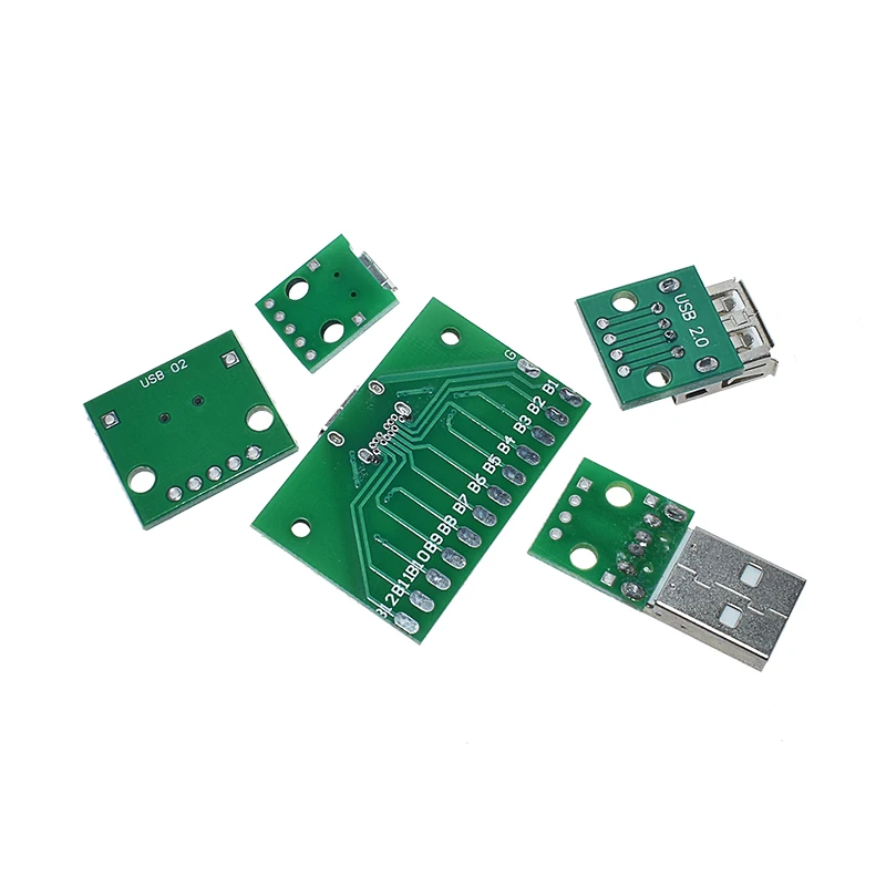 AEAK 5 шт. USB Мужской разъем/Мини MICRO USB для DIP адаптер гнездовой разъем 2,54 Разъем b type-C USB2.0 3,0 PCB конвертер