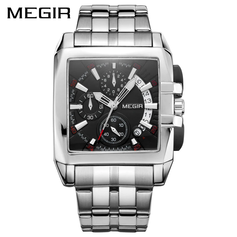 

New Business Men's Quartz Watches Fashion Brand MEGIR Chronograph Wristwatch For Man Hot Hour For Male Waterproof Erkek Saat