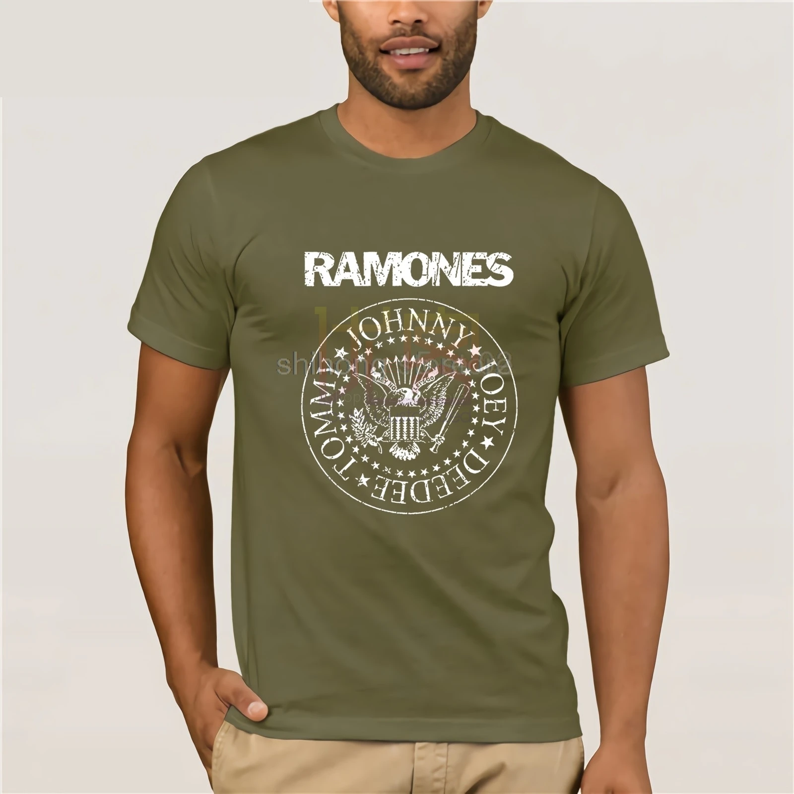 GLDAN бренд усиленный мужской Ramones классический уплотнительный поясок футболка