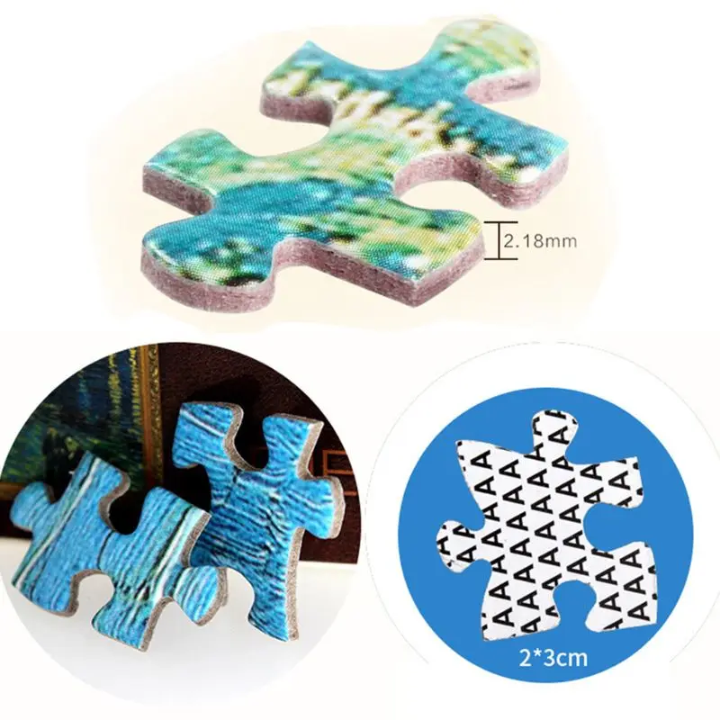 

3000 Pcs/Pack Famous Painting Puzzle Relieve Stress Thicken Assemble Jigsaw