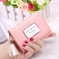 women wallet new fashion coin purse female short pu leather hasp card holder ladies three fold clutch bag money clip