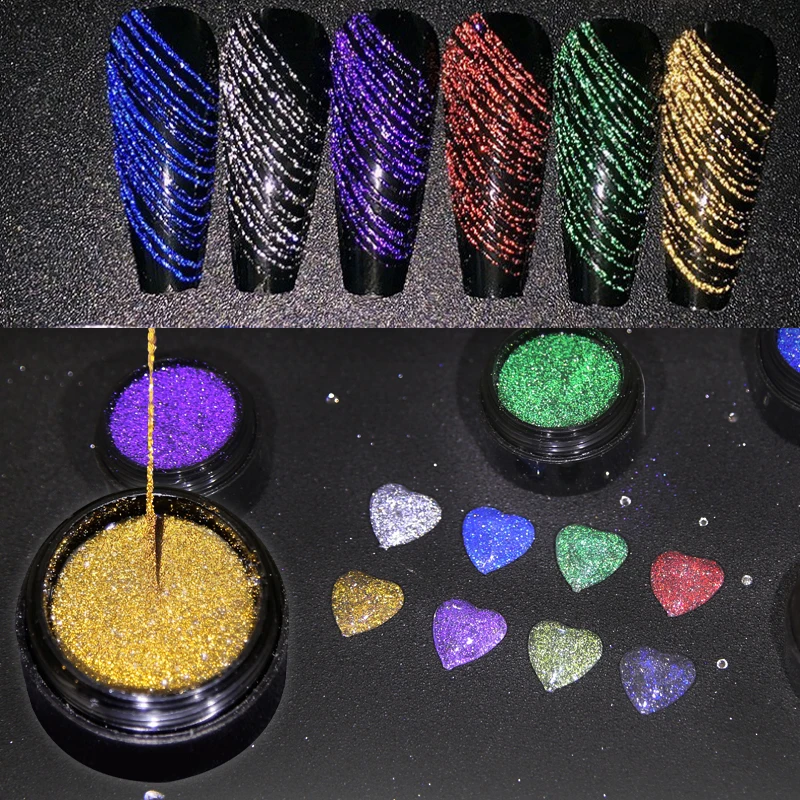 

1Jar GlitterSpiderNail Gel Diamond Line Wire Pulling Silk NailPolish Web Manicure Gel,Varnishes Drawing Painting Disco GelPolish