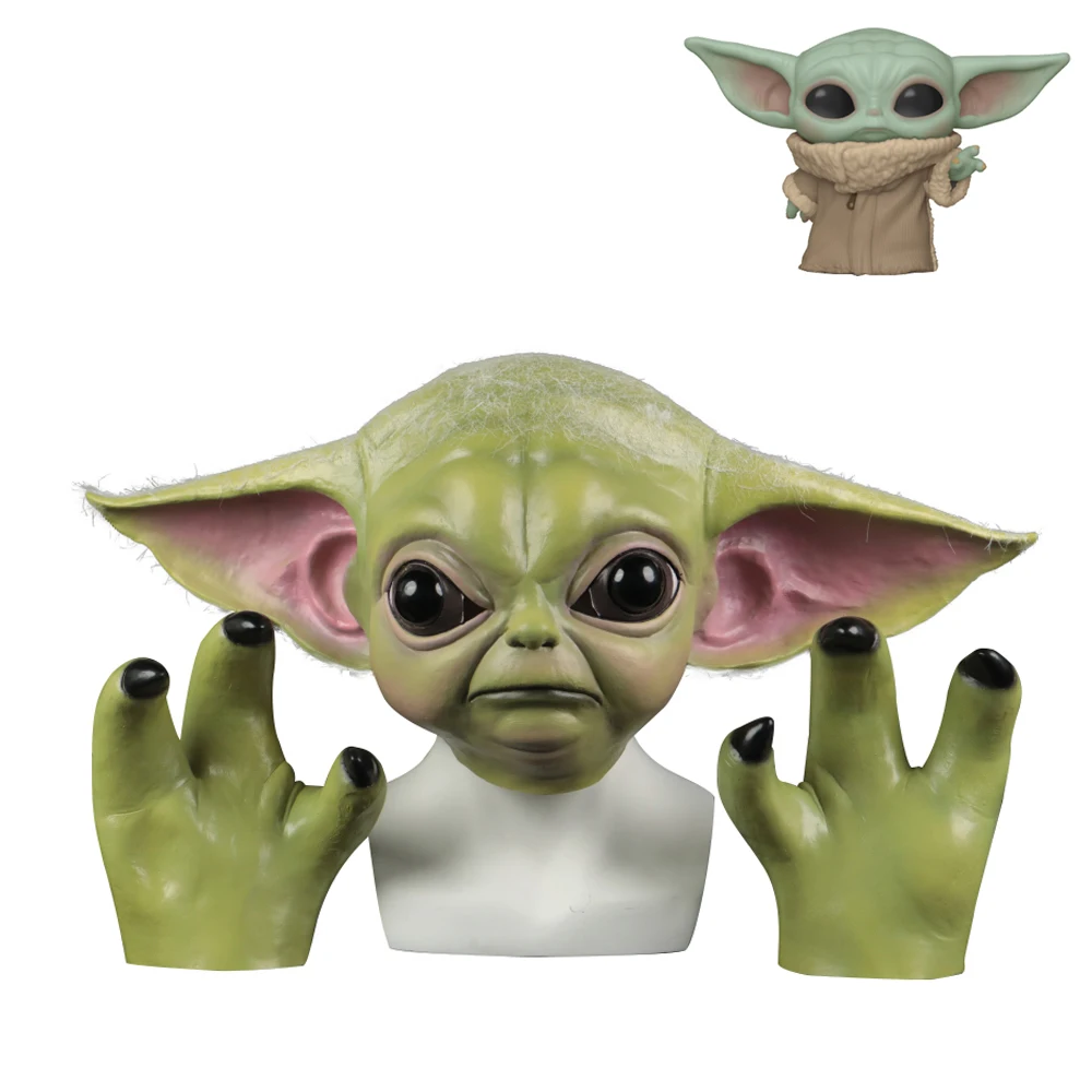 Мандалорианская маска Yoda для косплея с перчатками|Аксессуары костюмов| |