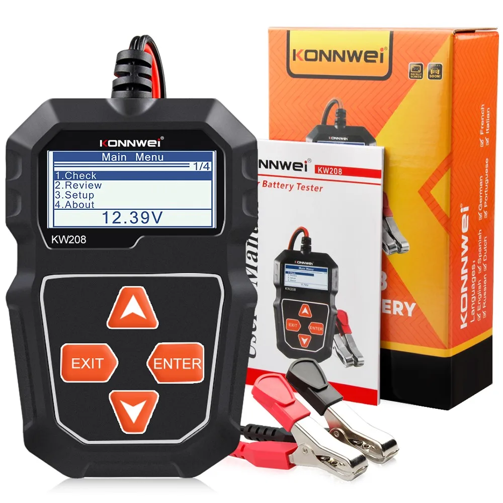 Digital Battery Tester KW208 Car Battery Checker 12V Charging System Test Tool Motor Automotive Battery Capacity Tester
Digital Battery Tester KW208 Car Battery Checker 12V Charging System Test Tool Motor Automotive Battery Capacity Tester