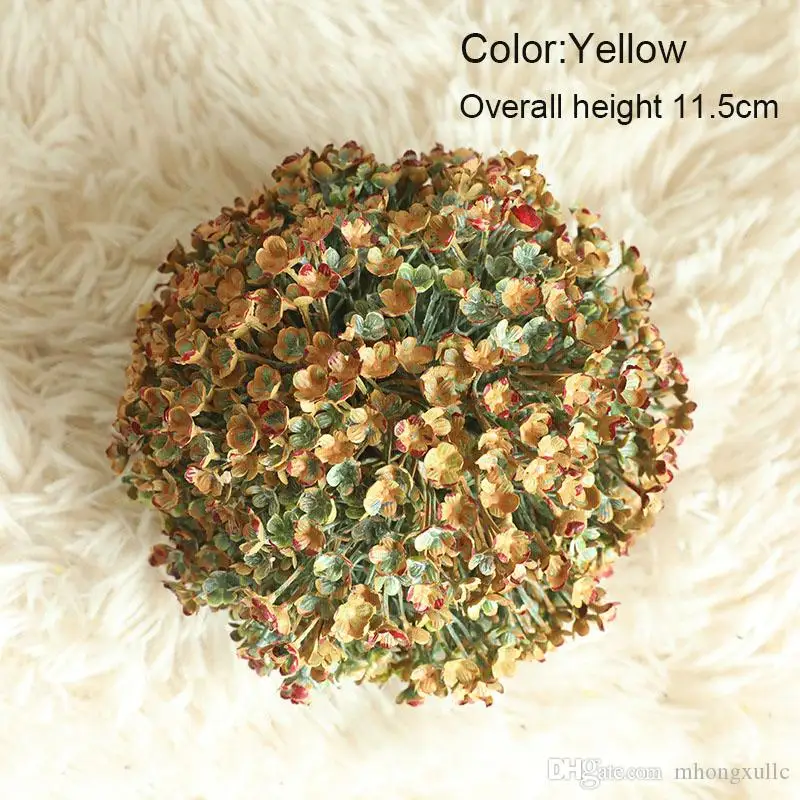 

Artificial Plastic Plants 5 Petal Grass Ball Fake Flowers Decoration Home Wedding Garden Decoration Greenery Bonsai Fake Grass