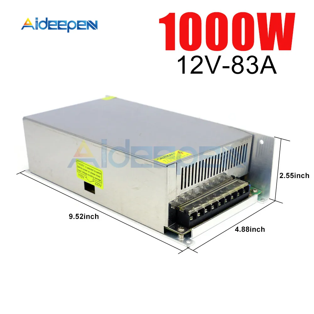 Светодиодный адаптер питания 12 В 83A 1000 Вт|Импульсный источник питания| |