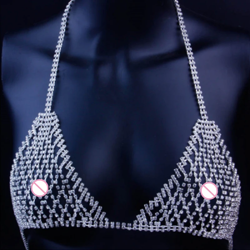 

Ellolace Crystal Women's Underwear Set Jewelry for Lady Chain Bra and Thong Bling Rhinestone Bra Set Body Jewelry Fashion Bikini