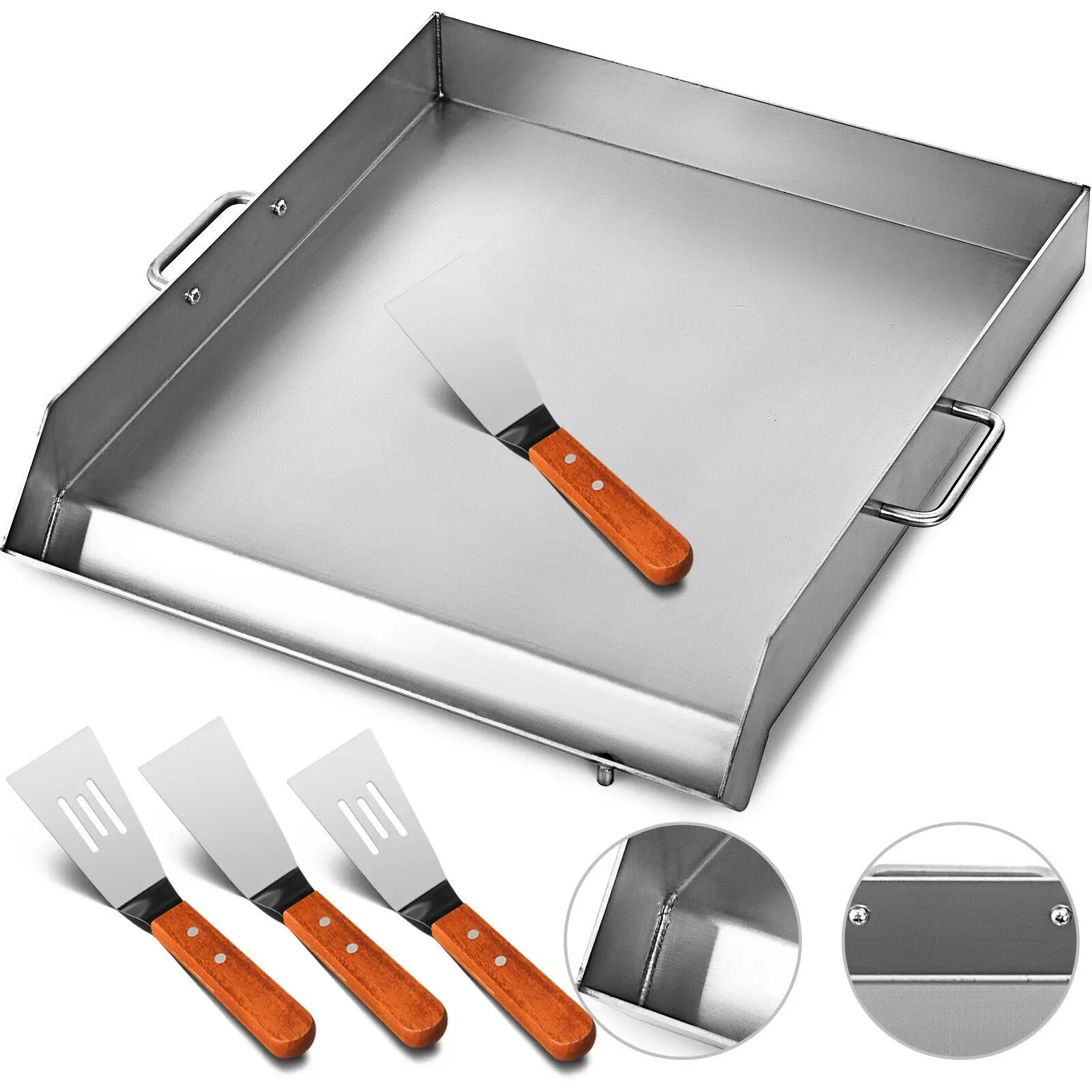 3" x 17" из нержавеющей стали Comal Griddle плоский высококлассный гриль для трехконфорочной печи