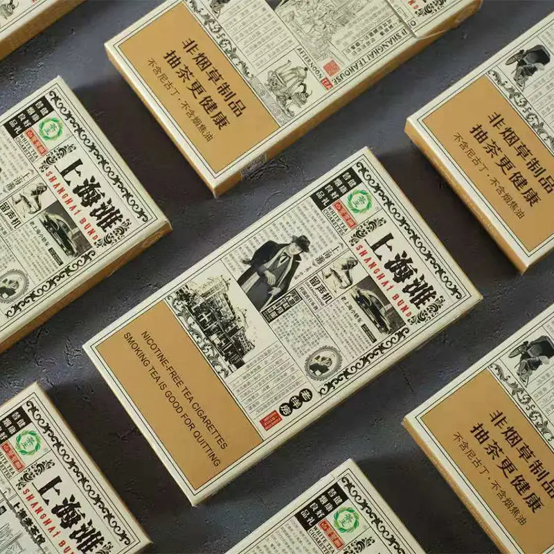 

Teaking Shanghai Beach Fuding Old White Tea Smoke Cigarette Non-tobacco Products No Nicotine 10PCS