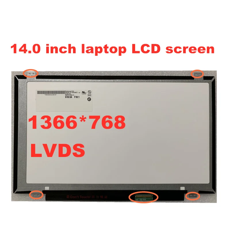 14-inch Laptop LCD Screen Universal for B140XW03 V.0 LP140WH2 N140BGE-L32 HB140WX1-300  BT140WG03 LTN140AT20