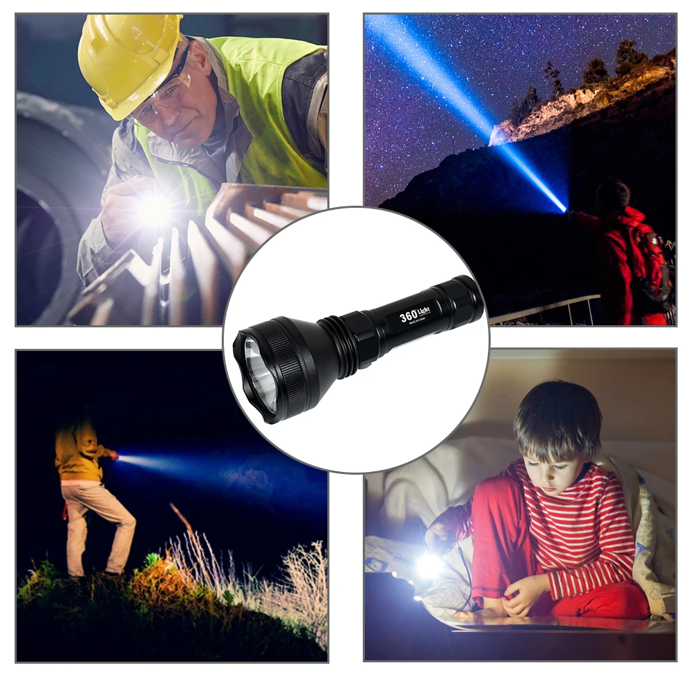 구매 강력한 Led 손전등 USB 충전식 줌 토치 P50 LED 다이빙 라이트 18650 캠핑 사냥 작업을위한 배터리 플래시 라이트
