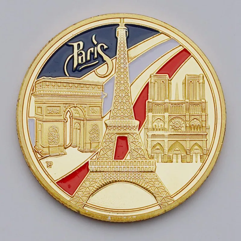 

Commemorative Coin Paris Tower Building France Coin Notre Dame Cathedral Custom Collection Arts Gifts Alloy Coin