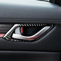 for mazda cx 5 cx 5 2017 2018 4pcsset carbon fiber car interior door pull handle frame cover