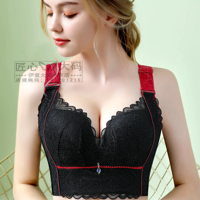 Bra Women Plus Size Lingeire Sexy Lace Underwear Thin Cup Brassiere Femme 34 to 48