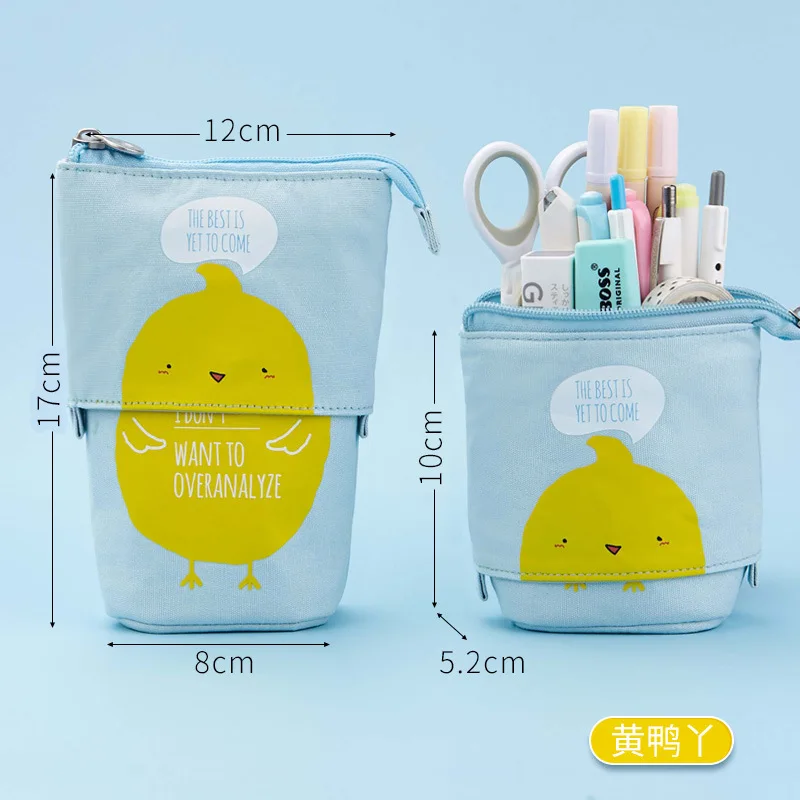 

Canvas Pencil Case Korean Stationery Ballpoint Pen Pencil Bags for School Supplies Girls Cute Bag Kawaii Fabric Pencil Cases