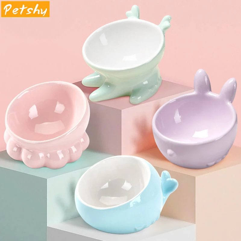 Petshy керамическая миска для домашних животных с изображением кошачьей мордочки
