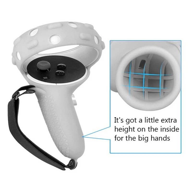 

1 pair With Knuckle Strap 3in1 Touch Controller Grip Cover Touch Silicone