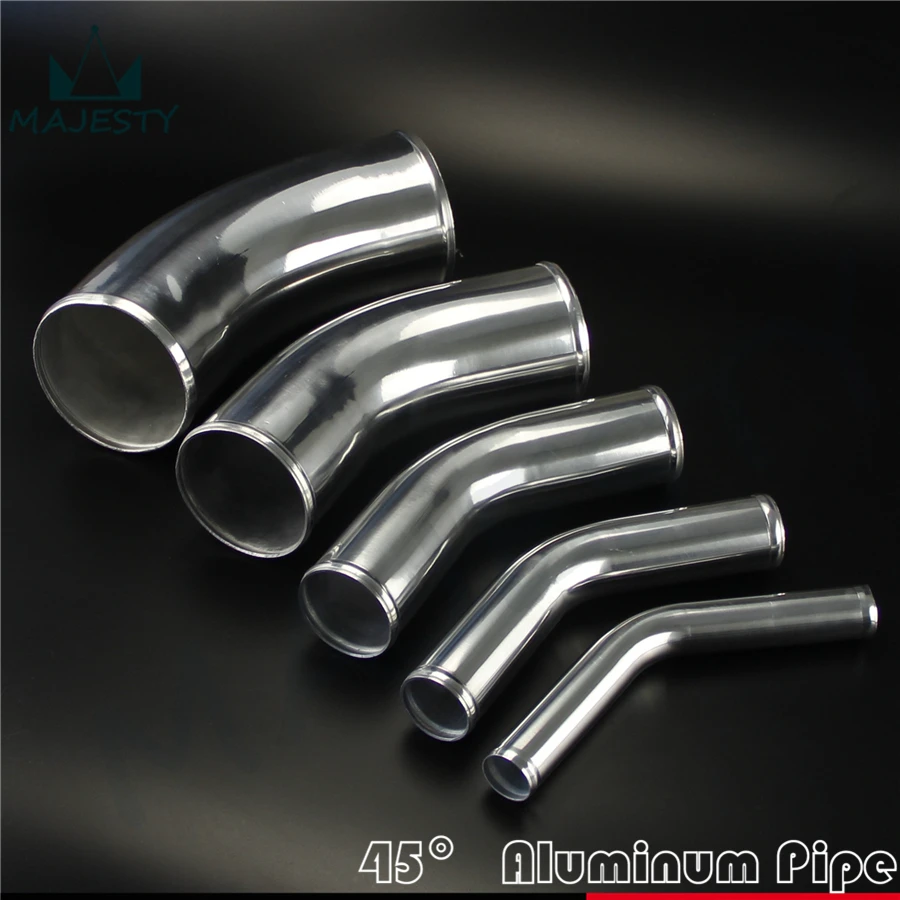 45 градусов 76 мм 3 &quotАлюминиевый турбо интеркулер трубопровод + силиконовый шланг