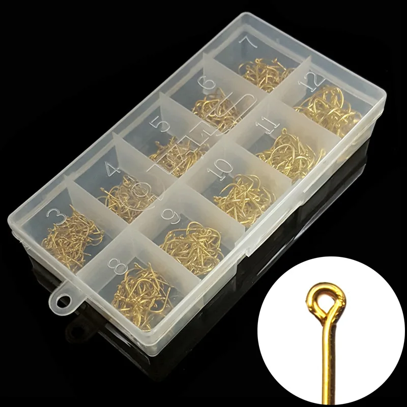 Pureleisure 500 штук/кор. рыболовный крючок из высокоуглеродистой стали #3 #12 рыболовные