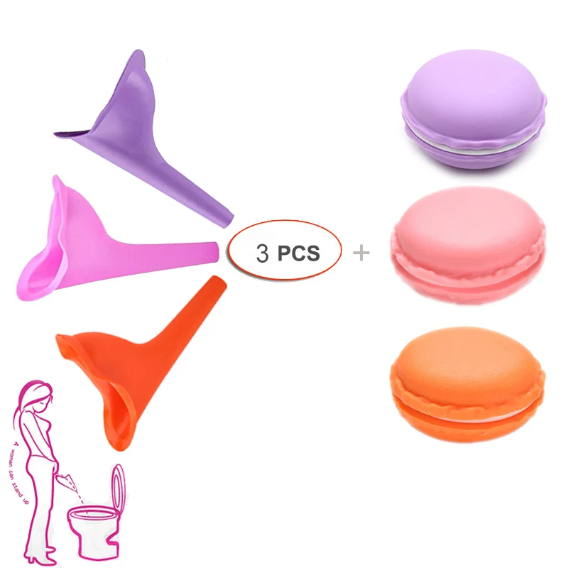 Women Silicone Urinal Outdoor Travel In Car Camping Portable Female Funnel Soft Urination Device Toilet Stand Up & Pee |