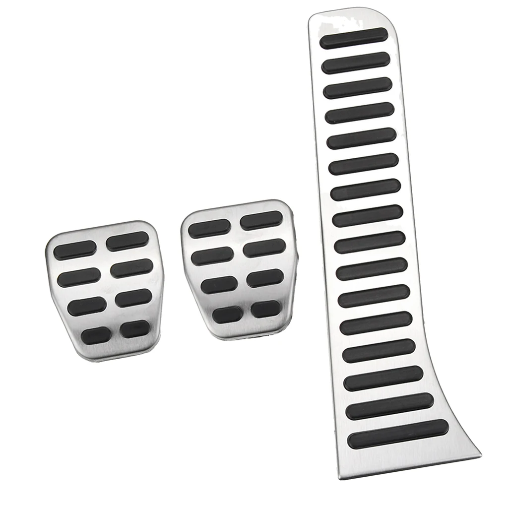 3 х Нержавеющая сталь педаль топлива + тормоз накладка на подставку для ног VW GOLF MK5