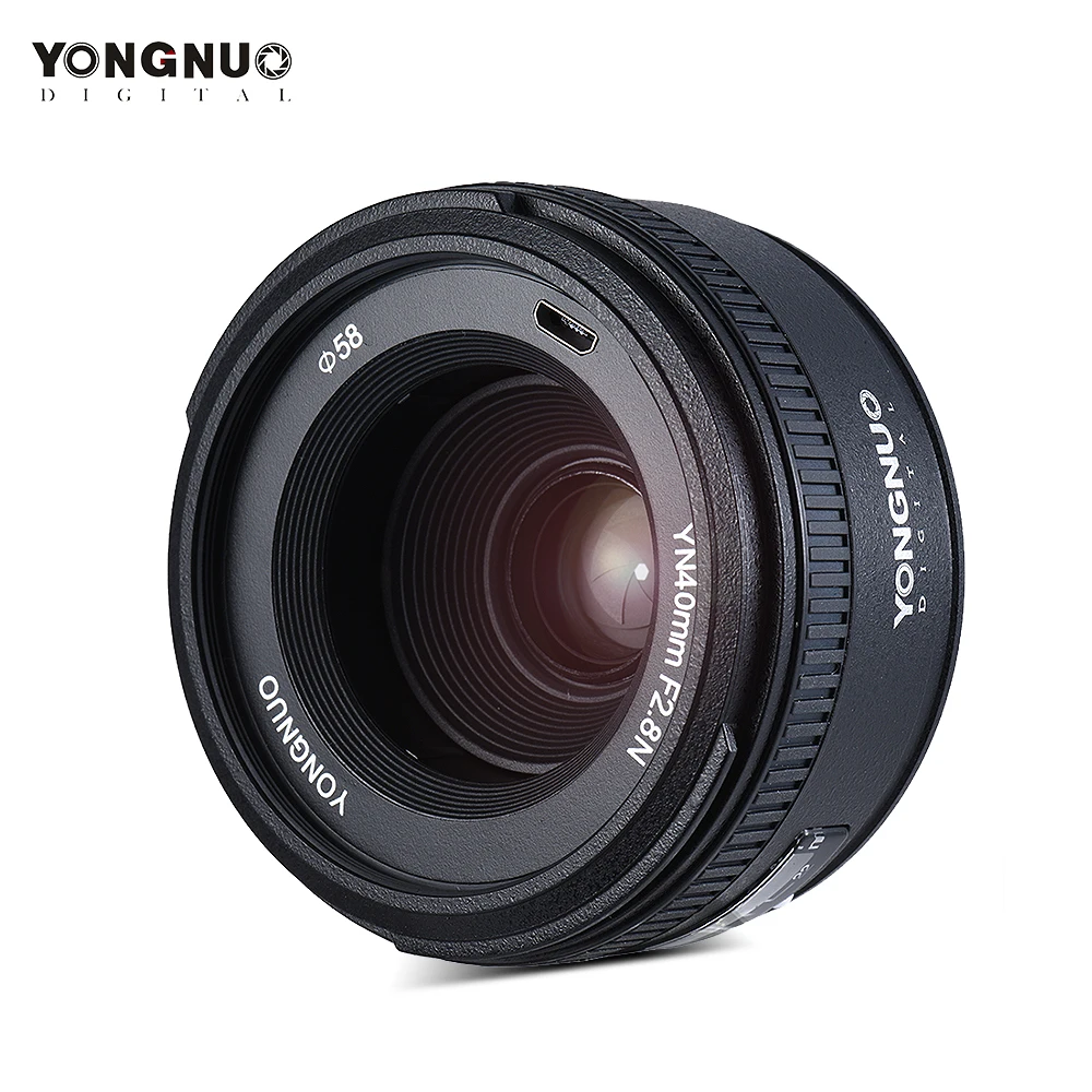 Объектив YONGNUO YN40mm F2.8N 1:2.8 стандартный фиксированный основной объектив AF MF
