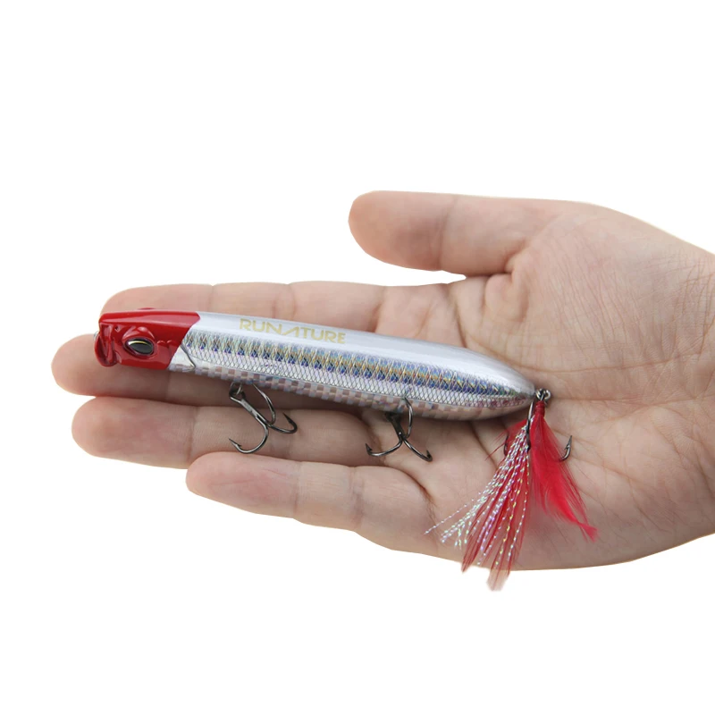 Topwater Popper Fishing Lure 105mm 16g Artificial Hard Bait Spinner Tackle Wobblers Premium |