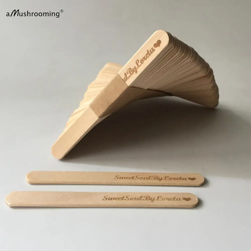 100 шт. лазерной гравировкой Мороженое палочки для первого дня рождения Платье на