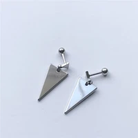 1pc european and american new stainless steel geometric triangle earring trend mens and womens fashion nightclub party jewelry