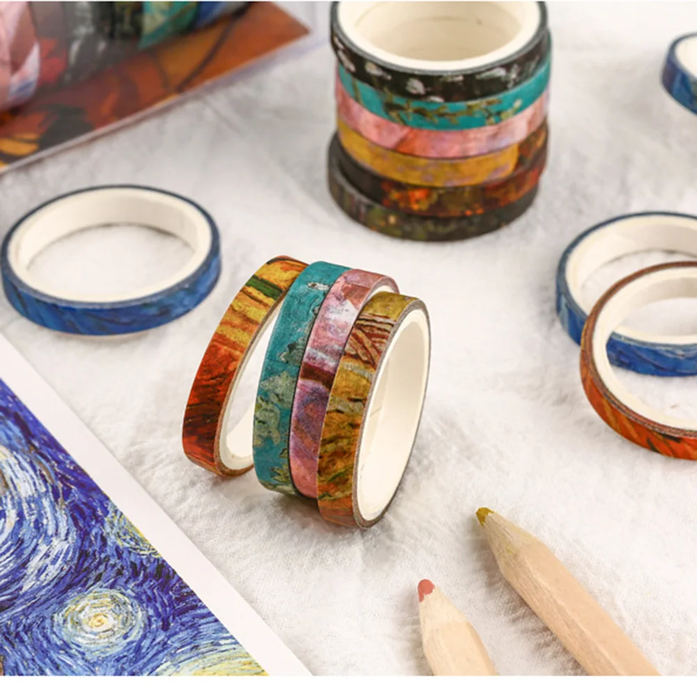 20 шт./компл. Черная клейкая лента японская бумага сделай сам планировщик малярная