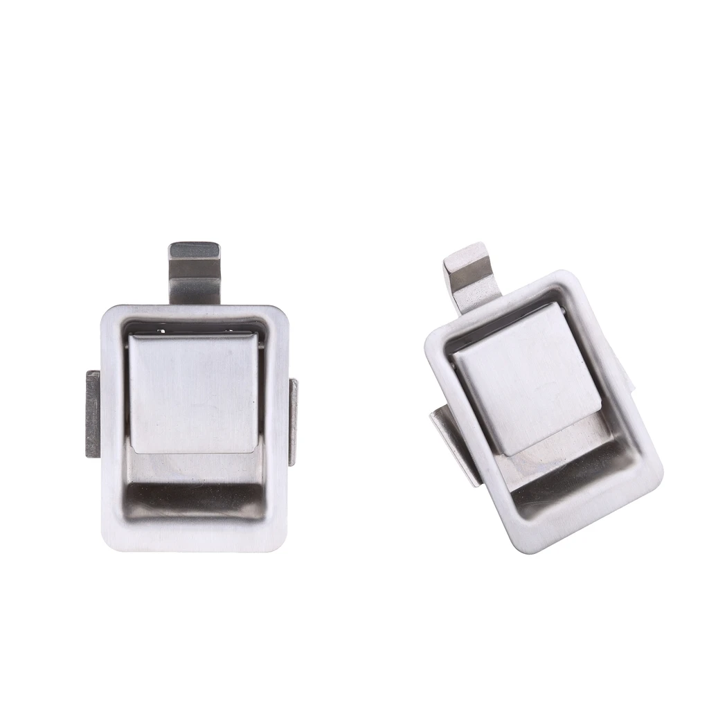 

2Pcs Paddle Lock Stainless Steel Mini Flush Lock for Horsebox Locker Trailer
