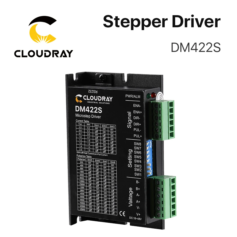 Cloudray 2-фазный шаговый мотор драйвер DM422S поставить Напряжение 18-48VDC Выход 0,3-2.2A ток